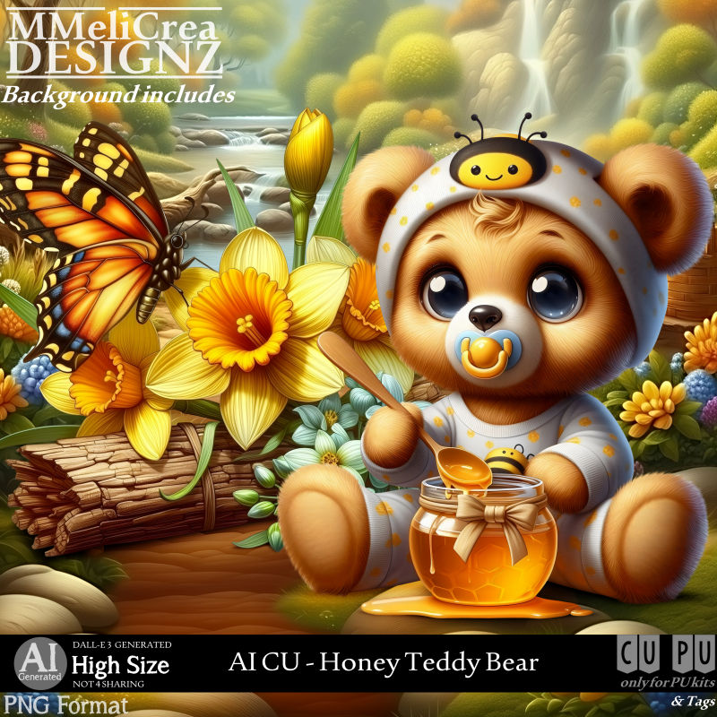 (image for) AI - CU Honey Teddy Bear (CU4PU/PNG)